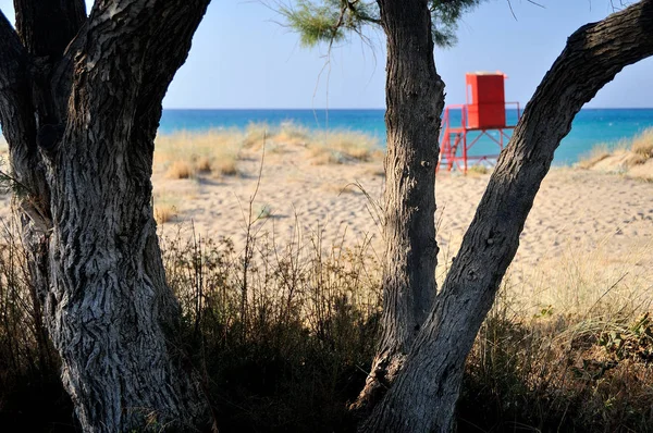 Sunny beach in Greece — Stock Photo, Image