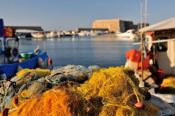 Venezianischer hafen in irakleo griechenland — Stockfoto