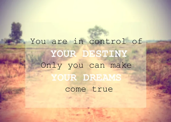 Inspirational quote on blurred background — Stock Photo, Image