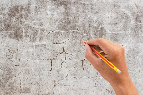 Hand med markör skriva texten — Stockfoto