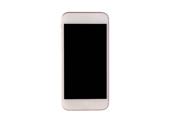 Primer plano teléfono inteligente con pantalla en blanco aislado — Foto de Stock
