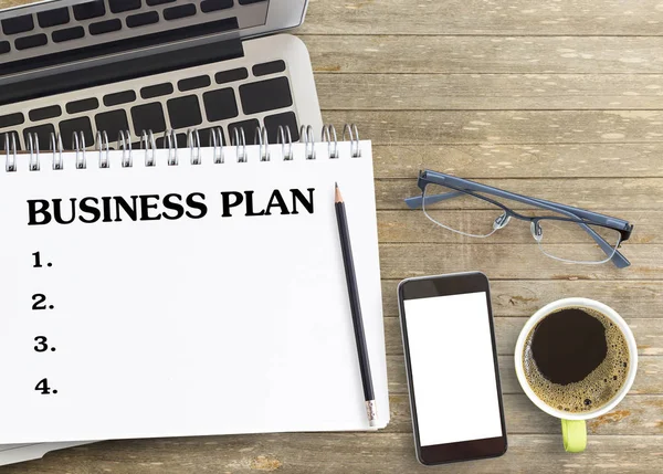 Flat lay, BUSINESS PLAN concept