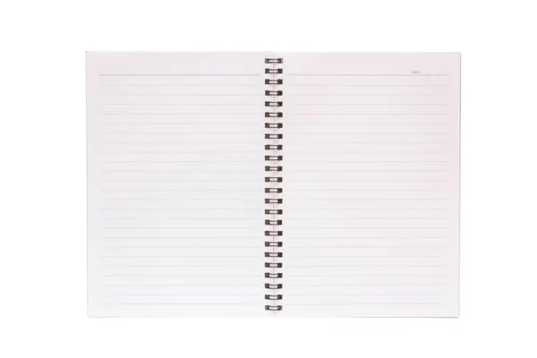 Κενό μνήμης ανοιχτό σημειωματάριο που απομονώνονται σε λευκό — Φωτογραφία Αρχείου