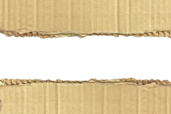 Bovenaanzicht met bruin papier geïsoleerd op witte achtergrond. — Stockfoto