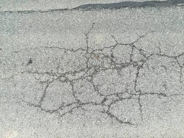 Asfalt yol yüzeyi çatlamış asfalt