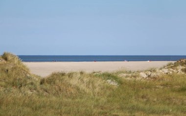 kum tepeleri için Kuzey Denizi üzerinden güzel görünüm