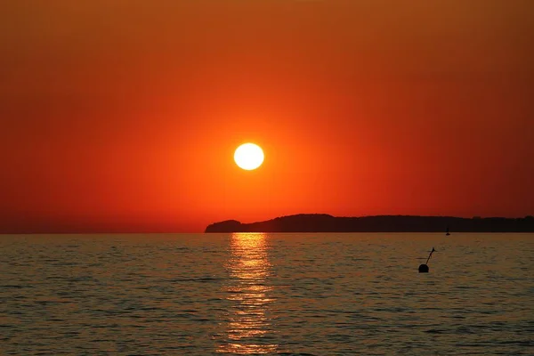 Lever Soleil Romantique Sur Plage Calme — Photo