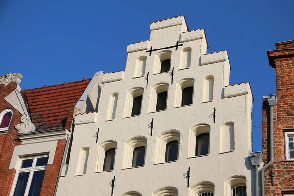 Nagyon Szép Régi Ház Frontok Egy Hanseatic Város — Stock Fotó