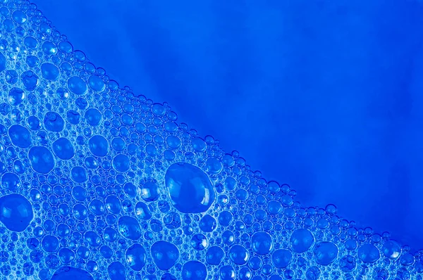 Bolha Sabão Água Azul Como Uma Textura — Fotografia de Stock