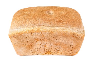 Beyaz üzerine izole edilmiş taze ekmek.