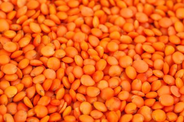 kırmızı mercimek taneciklerinin dokusu