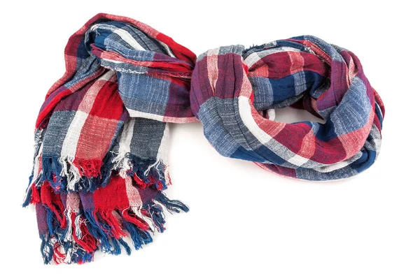 Colored Warm Scarf White Background — Stock Photo, Image