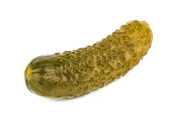 Delicioso Pepino Pickle Fundo Branco — Fotografia de Stock