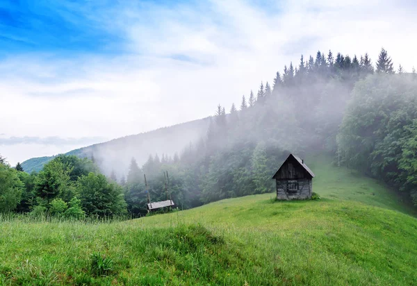 Old Cabin Forest Spring Mountains — Stock Photo, Image
