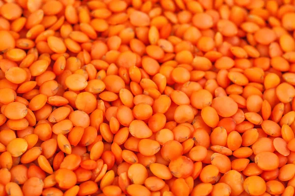 Texture Red Lentils Grains — Stock Photo, Image