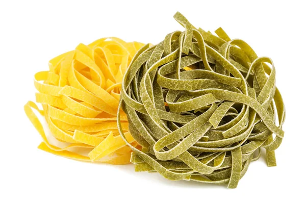 Fettuccine Jaune Verte Isolée Sur — Photo