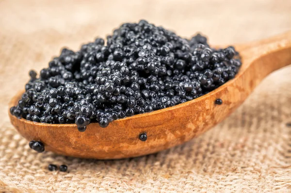 Delizioso caviale nero — Foto Stock