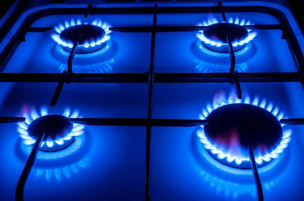 Four gas burners — Stock Photo, Image