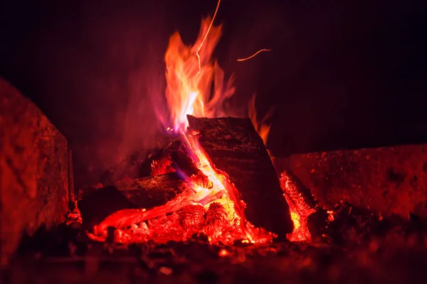 Fierwood v ohni — Stock fotografie