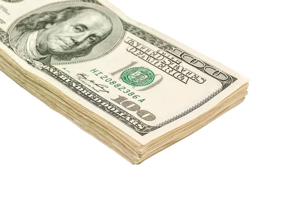 Izole dolar yığını — Stok fotoğraf