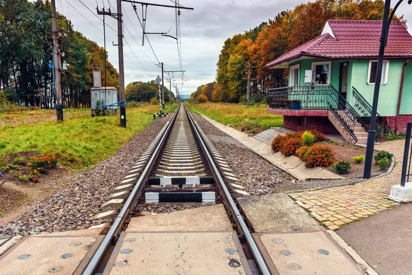 레 귤 레이트 된 철도 횡단 — 스톡 사진