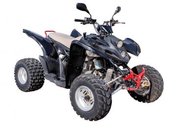 izole siyah spor quadbike
