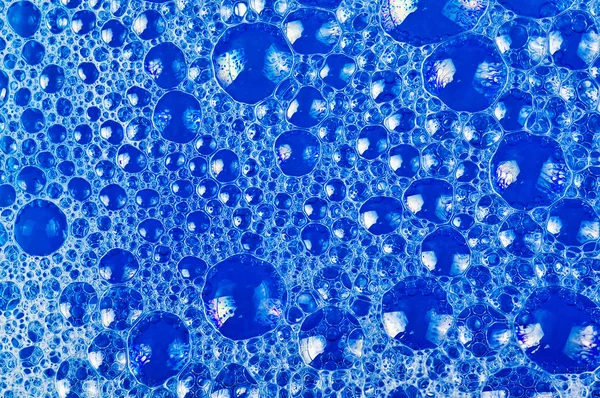 Bolha Sabão Azul Como Uma Textura — Fotografia de Stock