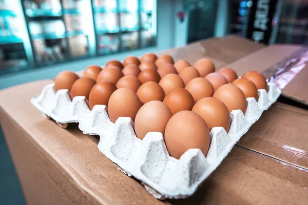 Egg tray in the market — Stock Photo, Image