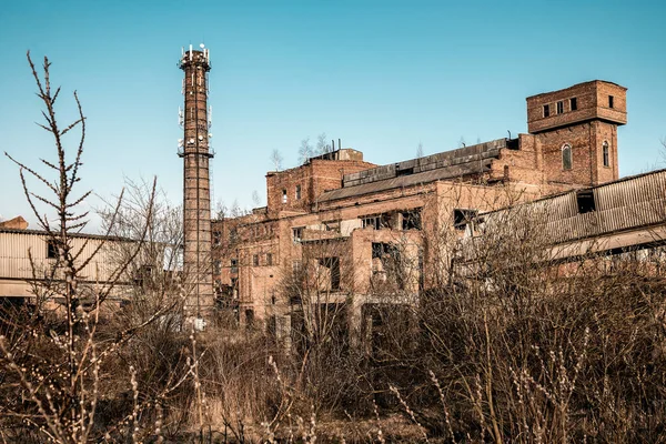 Старый Заброшенный Завод Руинах — стоковое фото