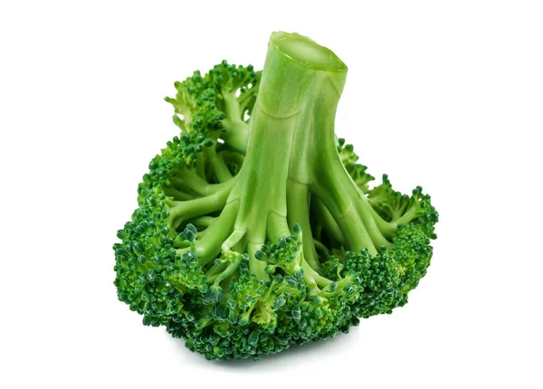Olgun Yeşil Brokoli Beyaz Üzerine Izole Edilmiş — Stok fotoğraf