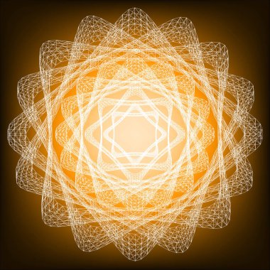 Arka plan beyaz çizgilerle fraktal