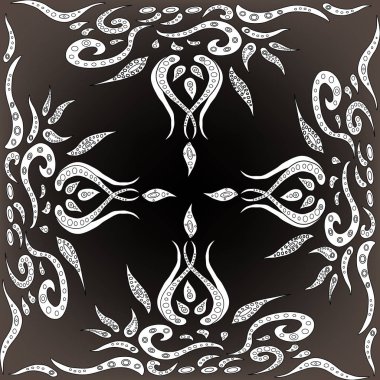 Mandala. Etnik dekoratif unsur. Elle çizilmiş zemin. Islam, Arapça, Indian, Osmanlı motifleri. Boho tarzı. Sayfa için boyama için vektör