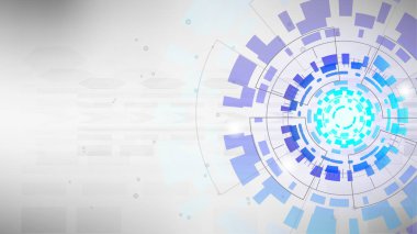 geleceğin teknolojisi kavramı soyut beyaz arka plan
