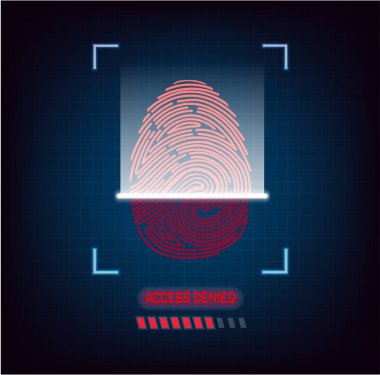 Siber güvenlik kavramı: vektör tarama parmak izi