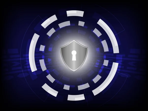Cyber Security Concept Schild Digitale Achtergrond — Stockvector