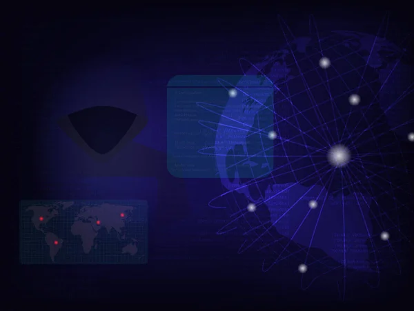 Siber saldırı kavramı, kullanıcı arabirimi ile iş yerinde Hacker