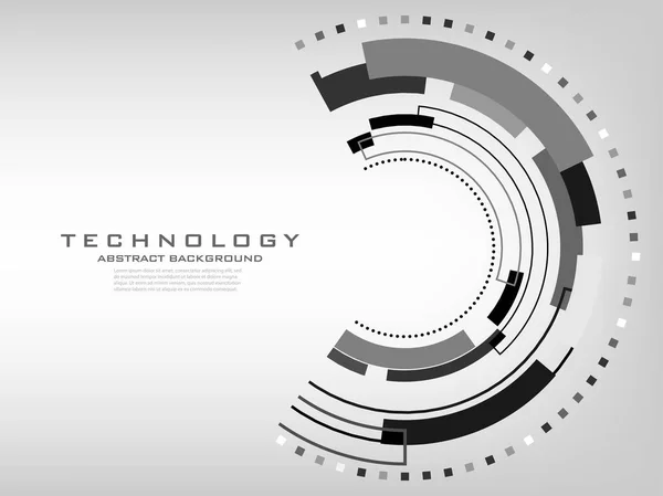 Futuro Concetto Tecnologia Astratto Sfondo Bianco — Vettoriale Stock