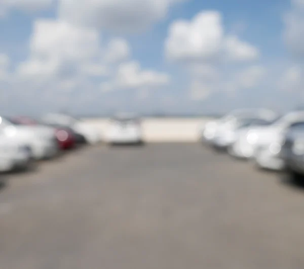 Blur estacionamento com carros — Fotografia de Stock