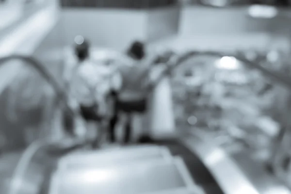 Blurred escalator in shopping mall — Stock Photo, Image