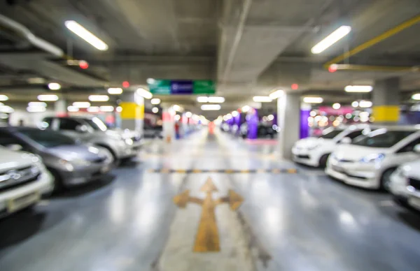 Estacionamento desfocado — Fotografia de Stock