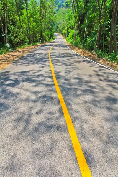 Lange Asphaltstraße — Stockfoto