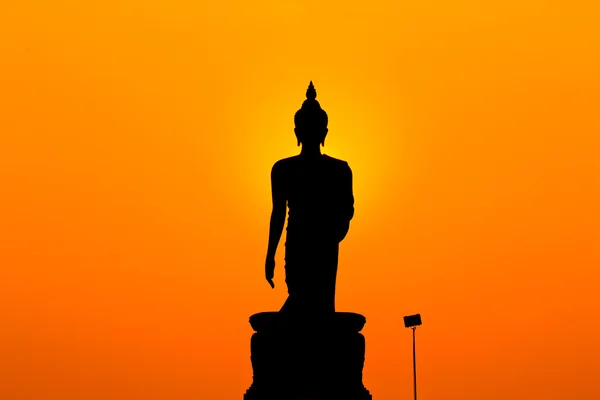 Thailand Bouddha au coucher du soleil — Photo