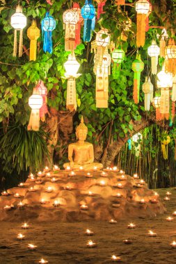 Buddha in Wat Phan Tao temple clipart