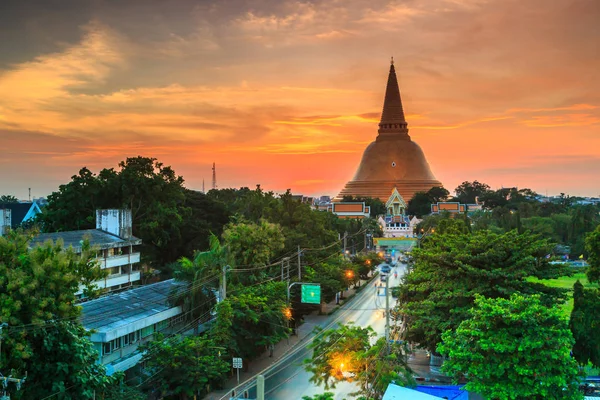 Phra Pathom Tempio di Chedi — Foto Stock