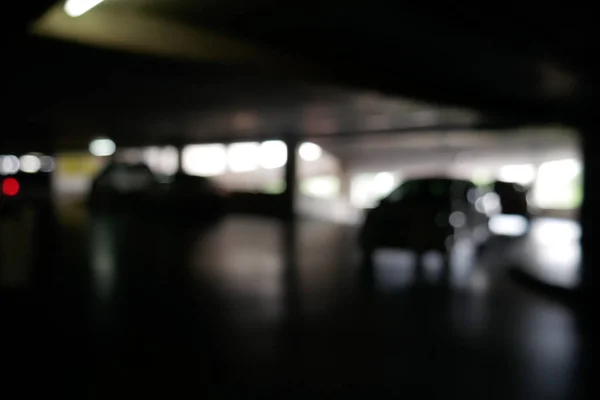자동차 주차 bokeh 빛 — 스톡 사진
