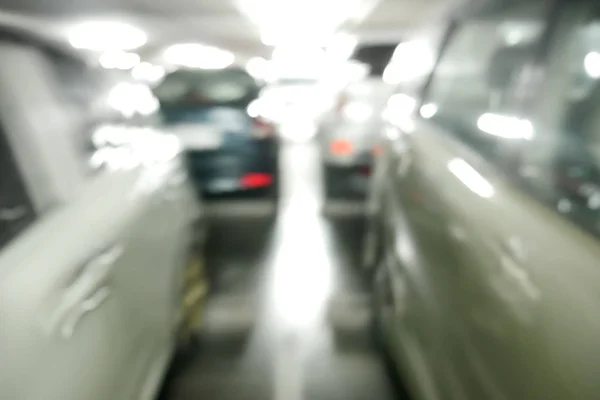 Autos parken mit Bokeh-Licht — Stockfoto