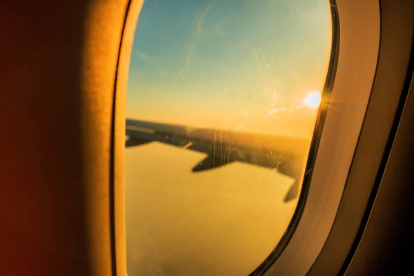 Foto aus dem Flugzeugfenster — Stockfoto