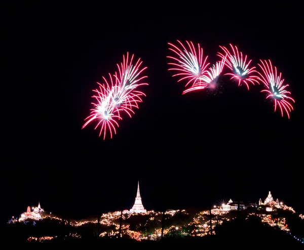 Colorful beautiful fireworks — Stock Photo, Image