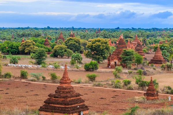 바간-Bagan 도시에 오래 된 탑 — 스톡 사진