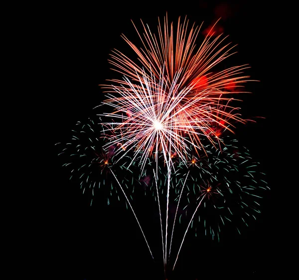 Fuochi d'artificio colorati luminosi — Foto Stock
